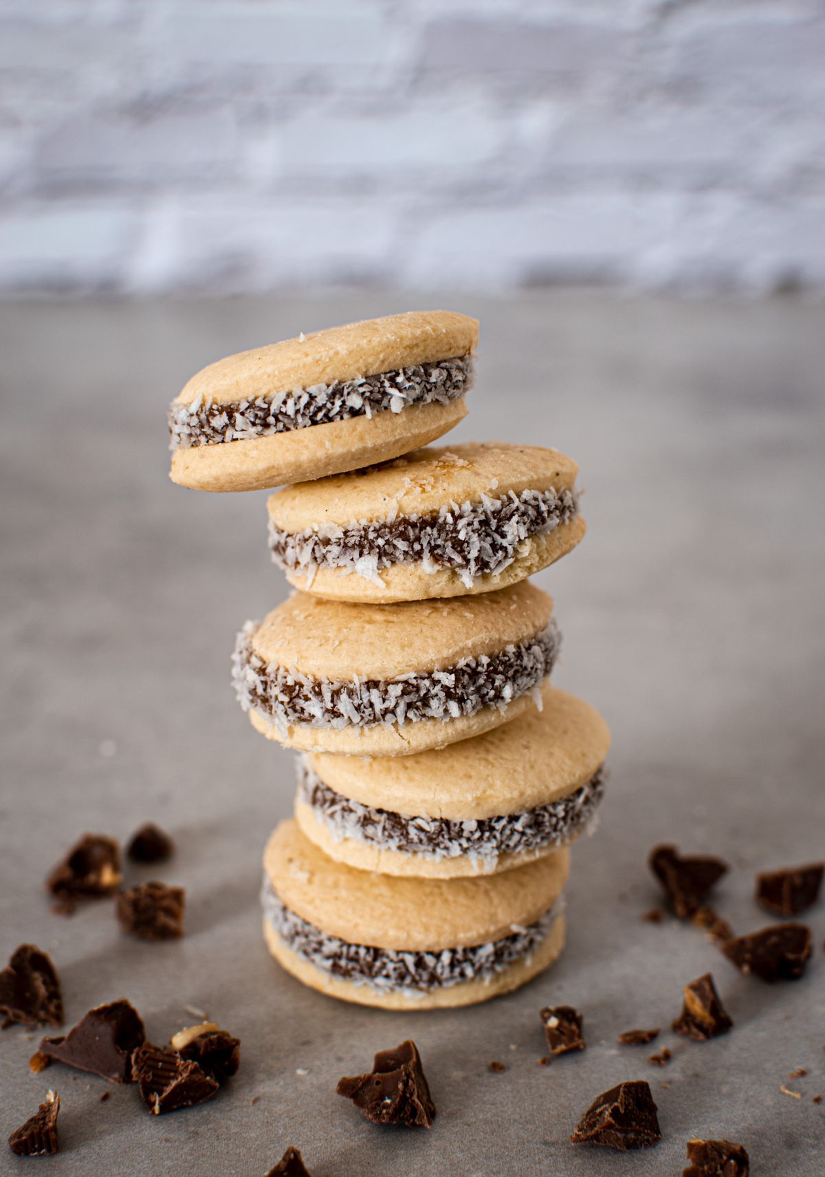 Alfajores apilados, fotografía ilustrativa